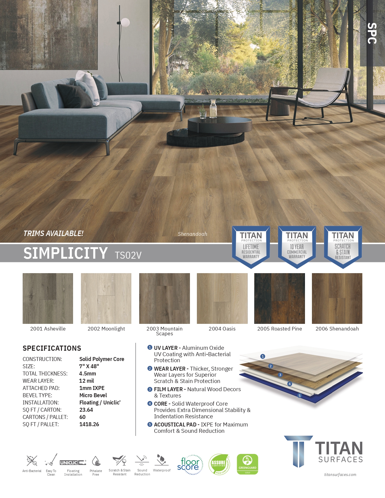 Titan LVT Style Sheet Simplicity